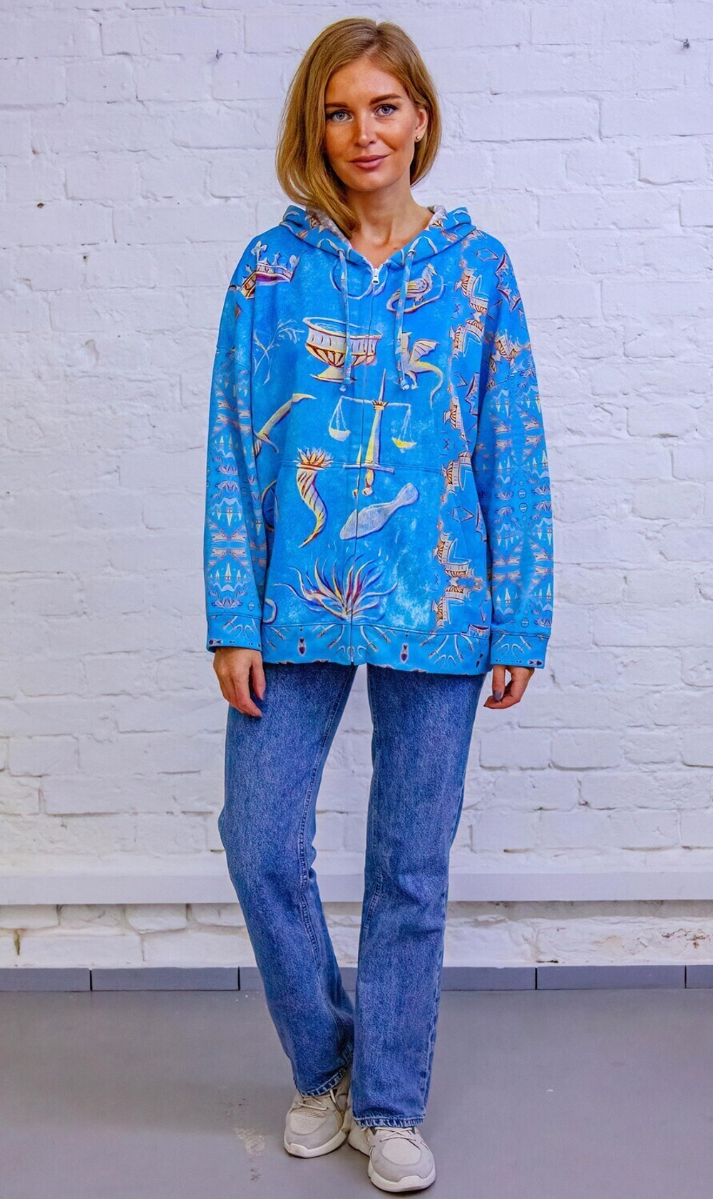 Зип худи «Алхимия», по мотивам алхмической миниатюры из трактата Royal Hieroglyphicon, XVI век