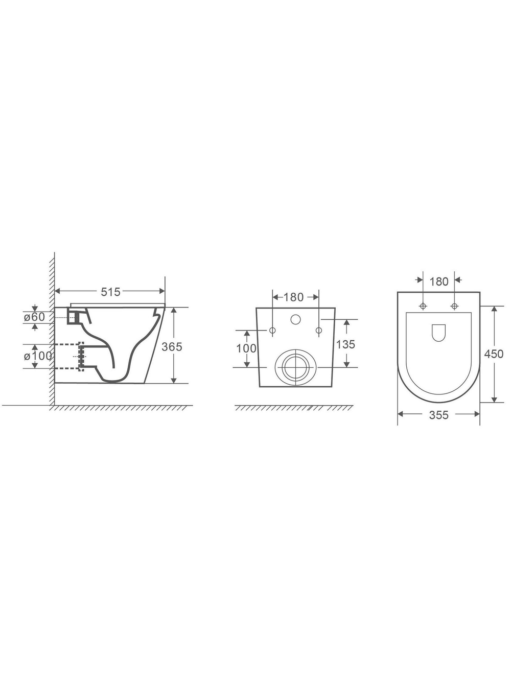 Унитаз подвесной WeltWasser WW SALZBACH 043 GL-BL 10000011696 черный глянец