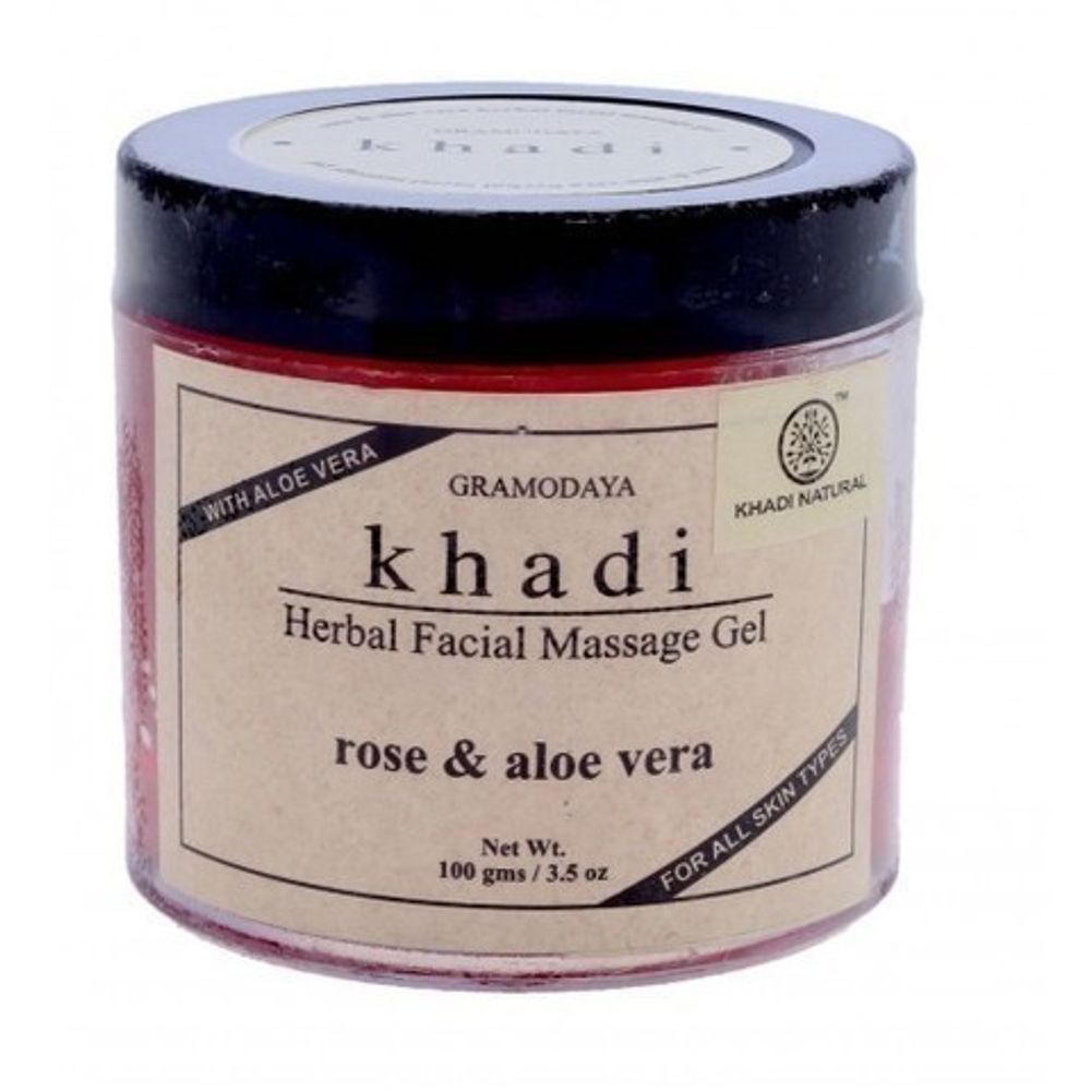 Гель для лица Khadi Natural на основе алое вера с эктрактом розы, 100 гр.