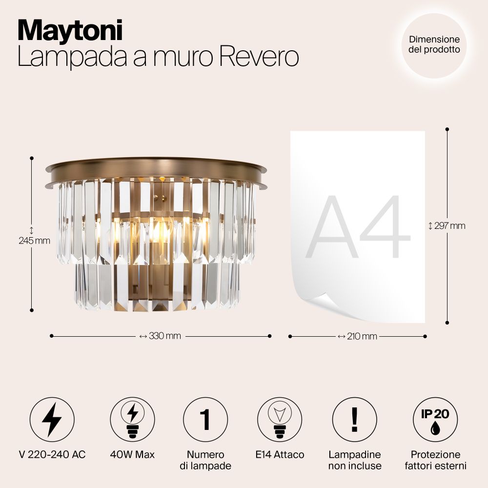 Настенный светильник (бра) Maytoni MOD085WL-01BS