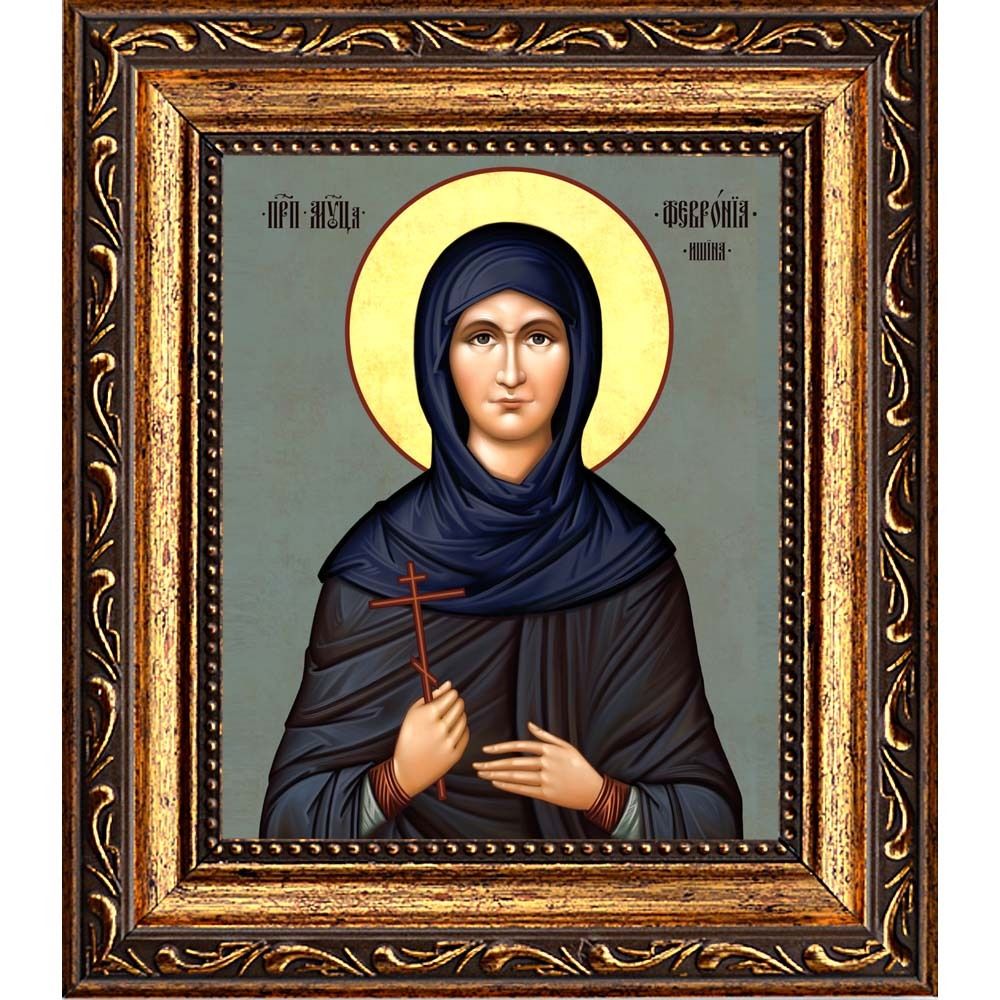 Феврония Ишина преподобномученица. Икона на холсте.