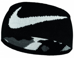 Повязка на голову Nike Seamless Knit Headband Reversible - black/smoke grey/lt smoke grey