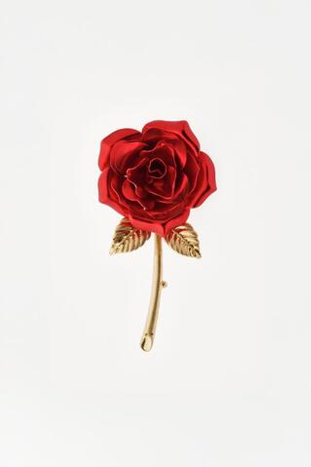 ZARA X WILLY CHAVARRIA БРОШЬ В ФОРМЕ ЦВЕТКА, КРАСНЫЙ