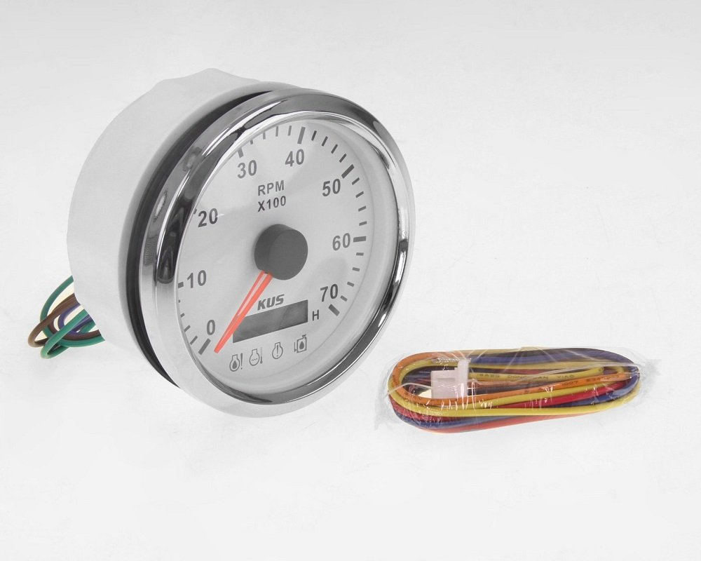 Тахометр 0-7000 с аварийной сигн. D85 бел