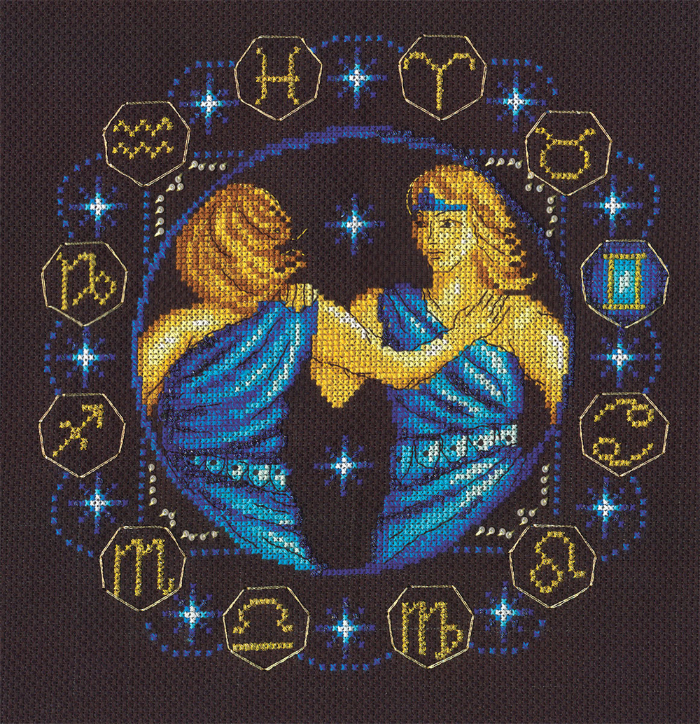 Набор для вышивания "PANNA"ZN-0927 "Знаки Зодиака. Дева" 21 х 20.5 см