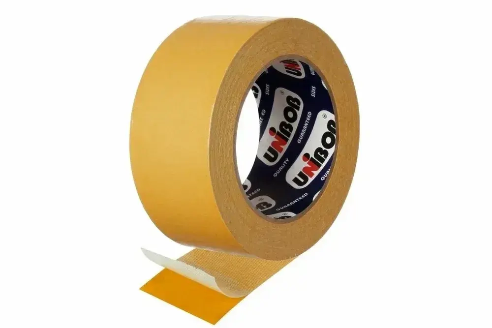 Двухсторонний скотч 50 мм * 10 м 160 мкм, Клейкая лента на основе полипропилена Unibob