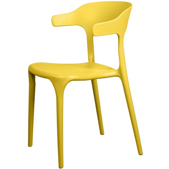 Желтый штабелируемый пластиковый стул Leo | Купить в Hallberg.ru
