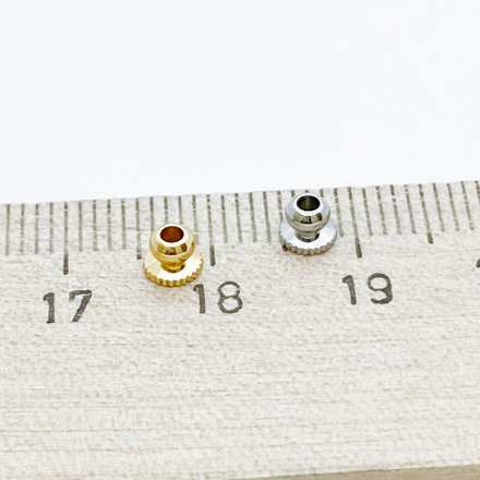 Шапочка, цвет серебро (родий), размер 4*3 мм, цена за 2 шт