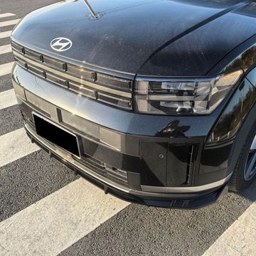 Сплиттер переднего бампера Hyundai Santa Fe 2023+ черный глянец