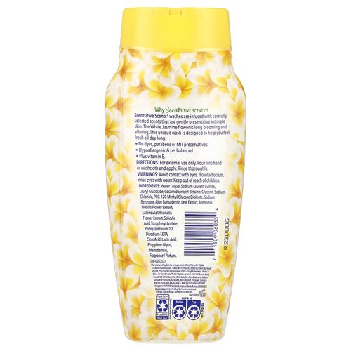 Vagisil, Scentsitive Scents®, ежедневное средство для интимной гигиены, белый жасмин, 354 мл (12 жидк. унц.)