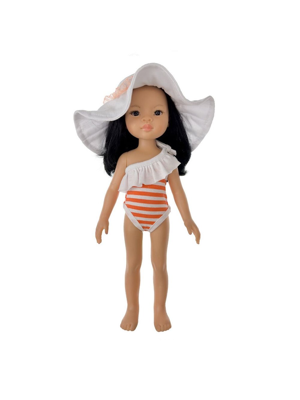 Полосатый купальник и шляпа для кукол Paola Reina 32 см (963)