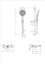 Смеситель для ванны с душевым гарнитуром и термостатом WONZON & WOGHAND, Брашированное золото (WW-C2018-A-BG)