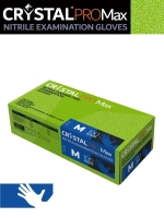 Перчатки нитриловые повышенной прочности CRYSTAL PRO MAX размеры S, M, L, XL - 100 шт 50 пар