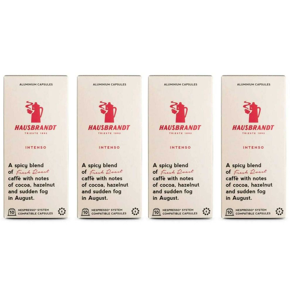Кофе в капсулах Hausbrandt Intenso, 4 упаковки по 10 шт