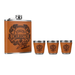 Набор Helios Книга Записки охотника (фляжка 210мл + 3 стопки) (HS-2023-TZ-2)