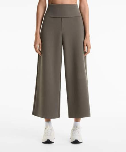 OYSHO Брюки широкого кроя в рубчик, угольный