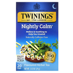 Twinings, Ароматизированный травяной чай, Nightly Calm, без кофеина, 20 чайных пакетиков, 29 г (1,02 унции)