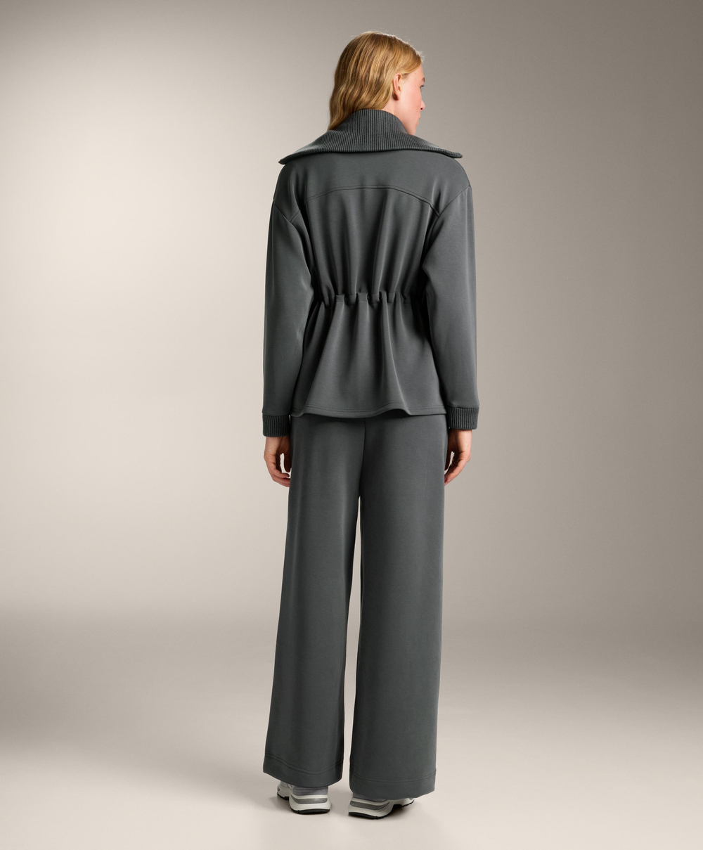 Oysho Длинная куртка из модала с начесом, антрацитово-серый