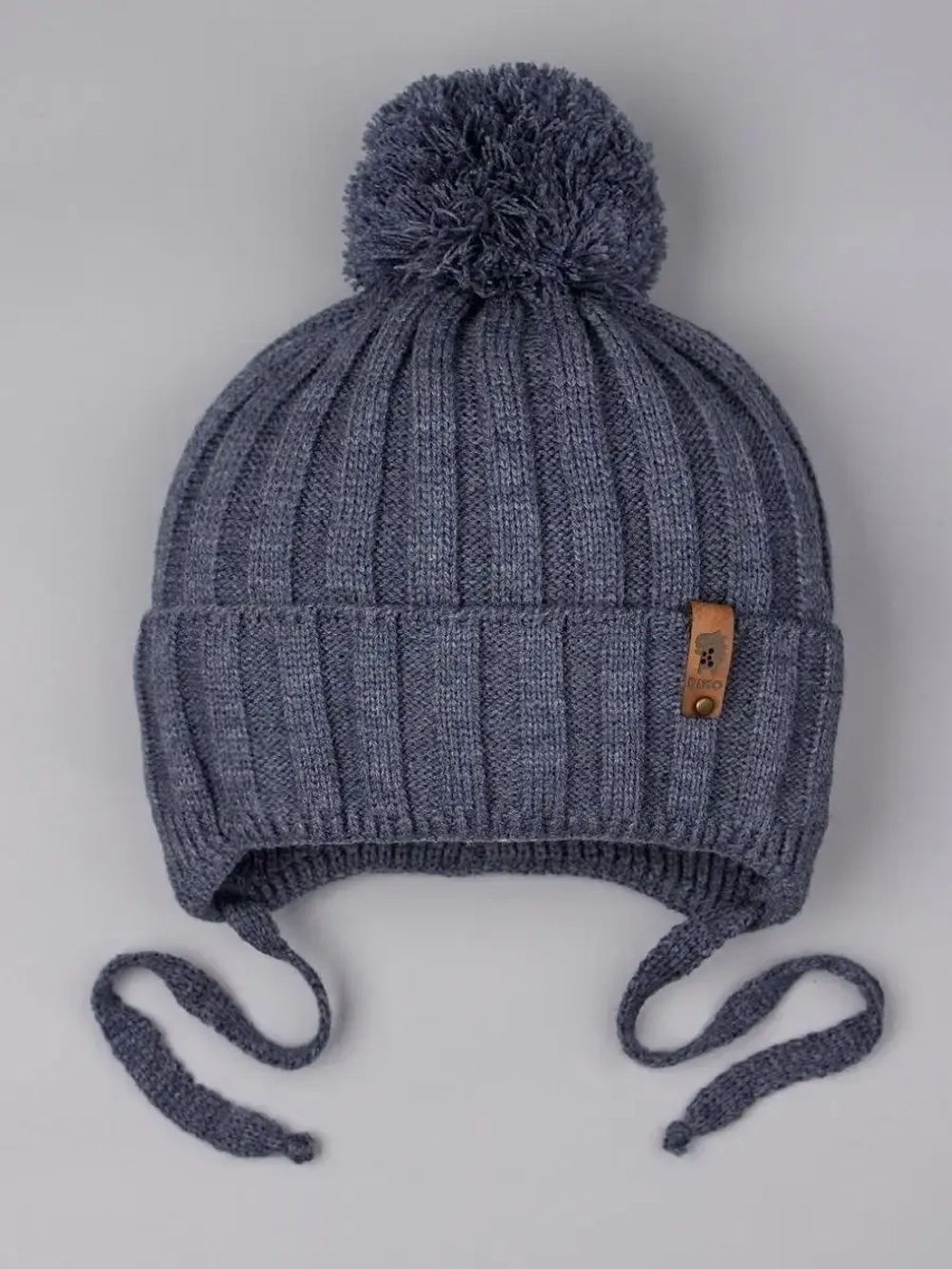 Шапка для мальчика осенняя на завязках
