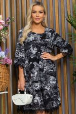 Платье Сибирские кружева (черно-белое) П13400-18М LT Collection