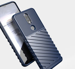 Чехол на смартфон Nokia 2.4, темно-синий цвет, высокий уровень защиты, серия Onyx от Caseport