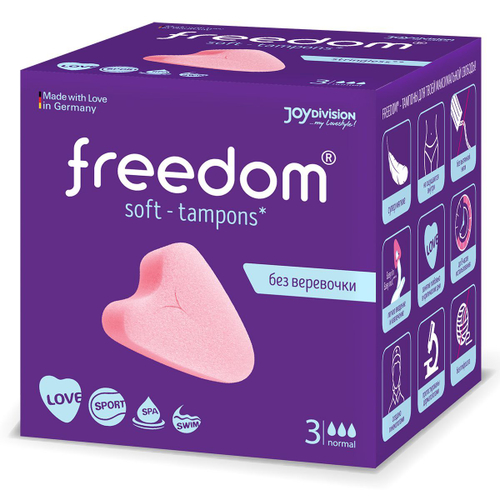 Женские тампоны FREEDOM normal – без веревочки, 3 шт.