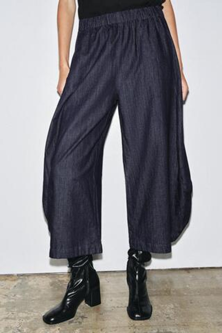 ZARA ДЖИНСОВЫЕ БРЮКИ С ОБЪЕМОМ — ZW COLLECTION, СИНИЙ