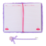 Блокнот детский Basir, с ручкой, формат А5, серия "Авокадо", переплет с мехом, 19.5*13.5 см, 64 листа, 4 цвета ассорти