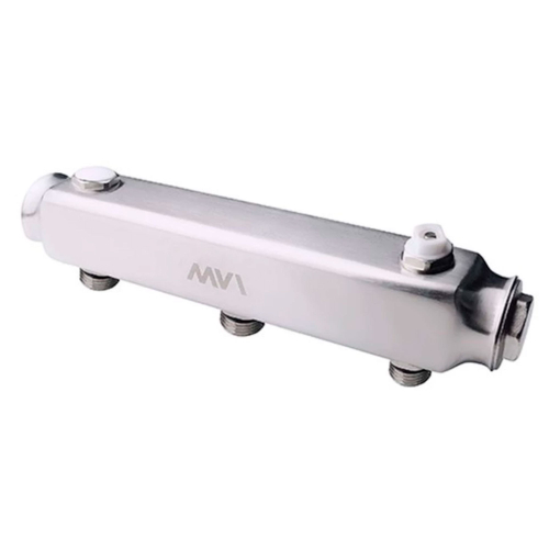Коллектор MVI ML.403.06 из нержавеющей стали, м/ц расстояние 100мм,1"x1/2" 3 вых.