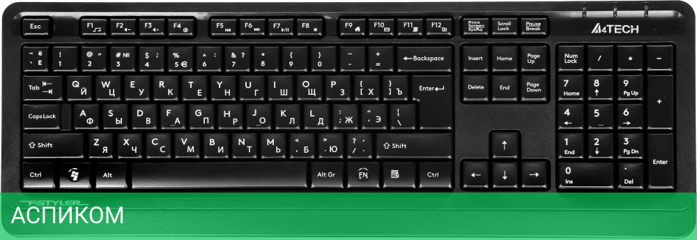 Набор периферии A4Tech Fstyler FG1012 черный/серый