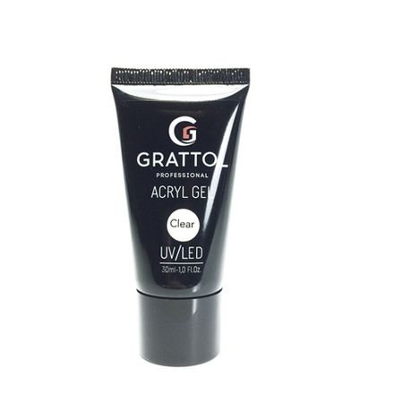 Grattol Acryl Gel Clear - Акригель прозрачный, 30мл