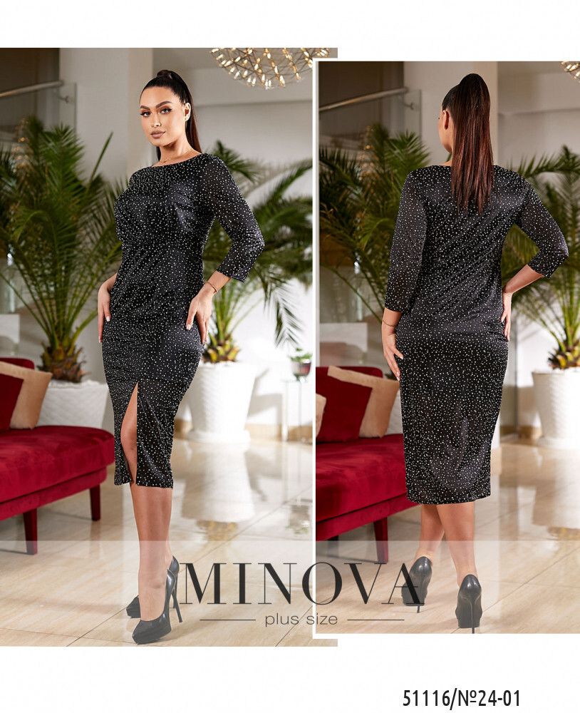 Платье 24-01-Черный Minova