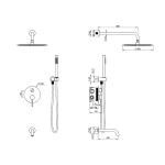 Душевая система Oliveeka Y OL-88939017-MB черная матовая
