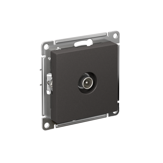 Розетка телевизионная оконечная TV AtlasDesign 1дБ механизм базальт SE ATN001491