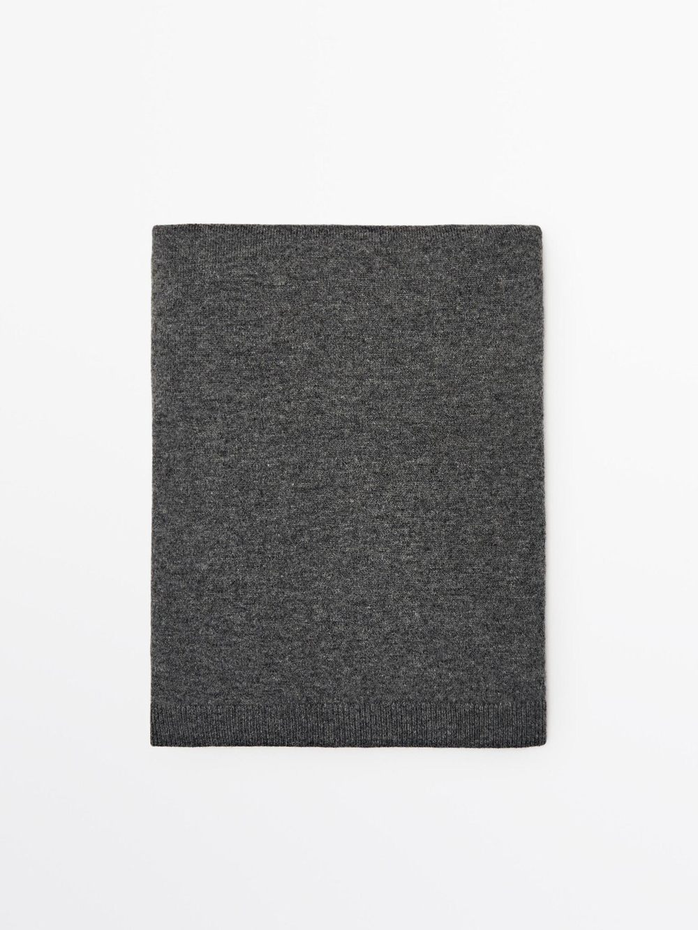 Massimo Dutti Шарф из тонкой смесовой шерсти, серый