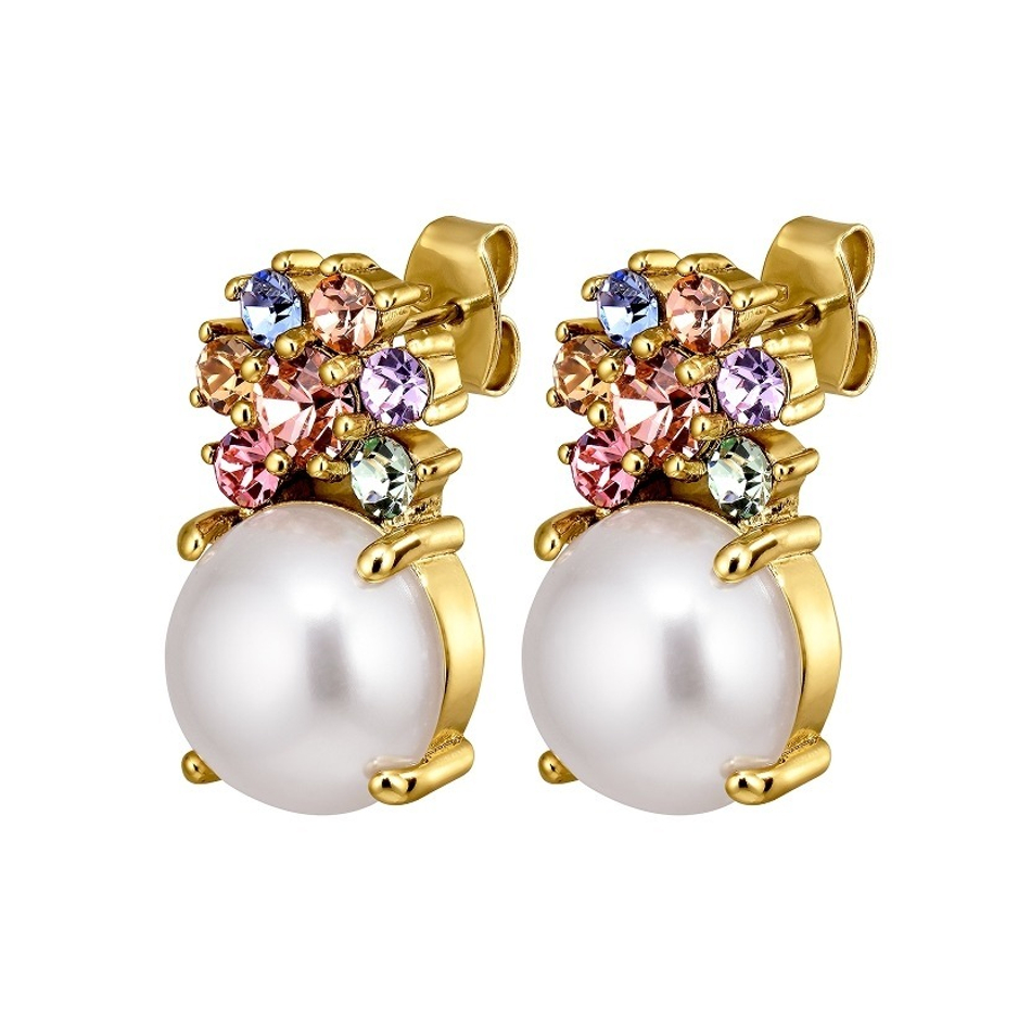 Серьги Dyrberg Kern BECKIA SG PASTEL MULTI / WHITE PEARL 460069