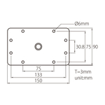 Кронштейн Kupo KS-044 9" Baby Wall Plate