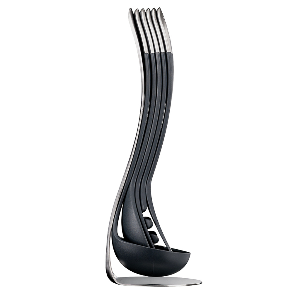 Набор кухонных инструментов на подставке nest 100, нержавеющая сталь, 5 пред.