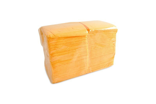 Салфетки бумажные 24х24 см, 1-слойные, желтые, 400 листов в упаковке