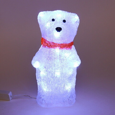 Фигура светодиодная «Мишка в шарфике» 12х12х24 см