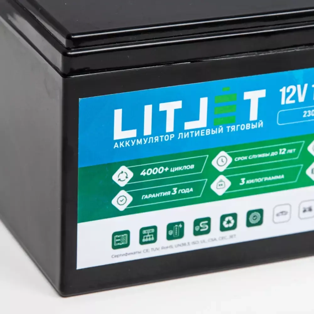 LITJET Тяговый аккумулятор глубокого цикла 12V 18Ah 230Wh