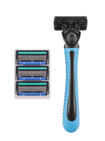 Станок для бритья Haowell 13 многоразовых картриджей c 5 лезвиями плавающая головка, полоска Aloe+витамин E