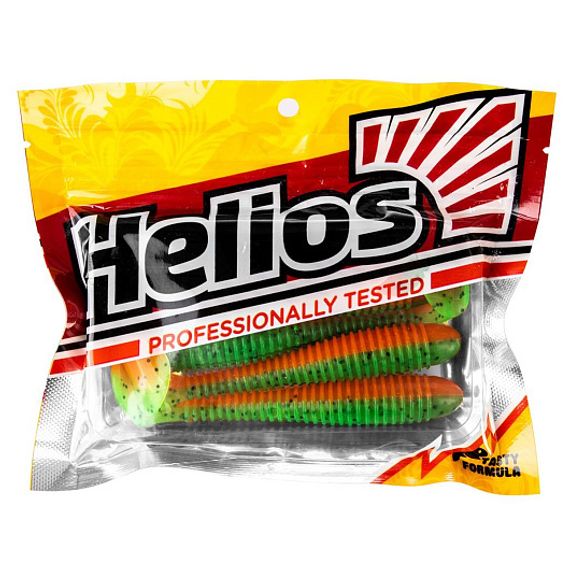 Виброхвост Catcher 3,55&#39;/9 см Pepper Green &amp; Orange 5шт. (HS-2-018) Helios