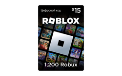 Карта оплаты Roblox 15 USD USA [Цифровая версия] (для ПК, цифровой код доступа)