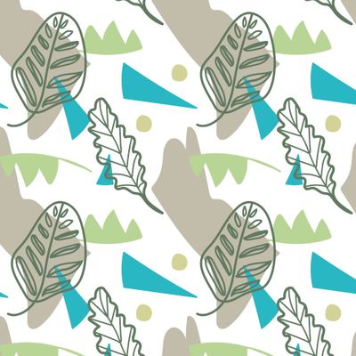 Бесшовный принт современный тропический