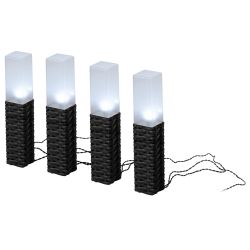 Светильник уличный ЭРА ERASF23-14 Ротанг на солнечной батарее высота 41 см 4 шт 4 LED | Садовые декоративные светильники