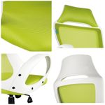 Кресло игровое Helmi HL-S05 "Podium", ткань/сетка салатовая, пластик белый