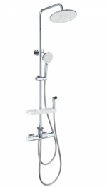 Душевая система с термостатом WONZON & WOGHAND Plate, Хром (WW-C3017-A1-CR)