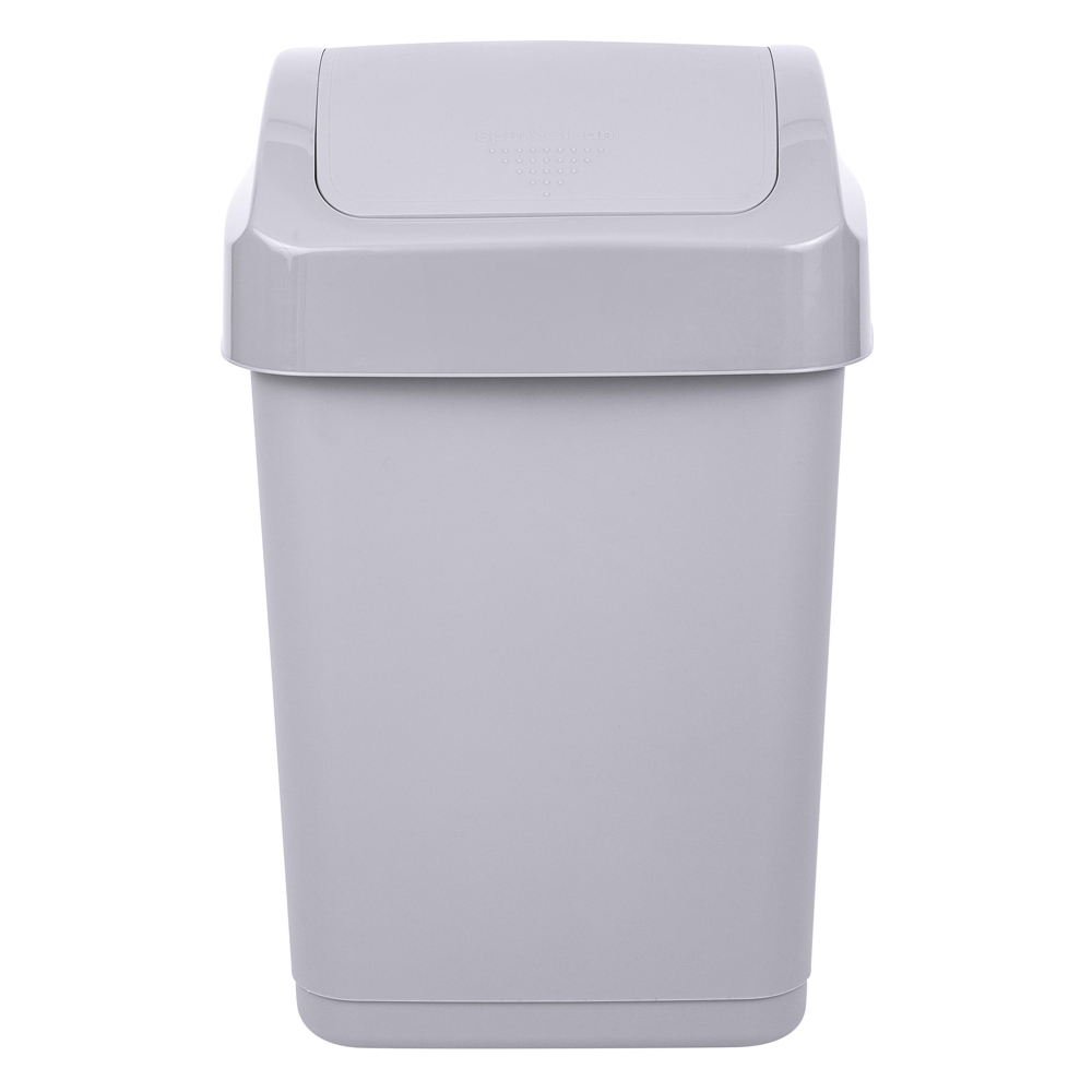 Контейнер для мусора 25л "Step" с крышкой-маятником, серый
