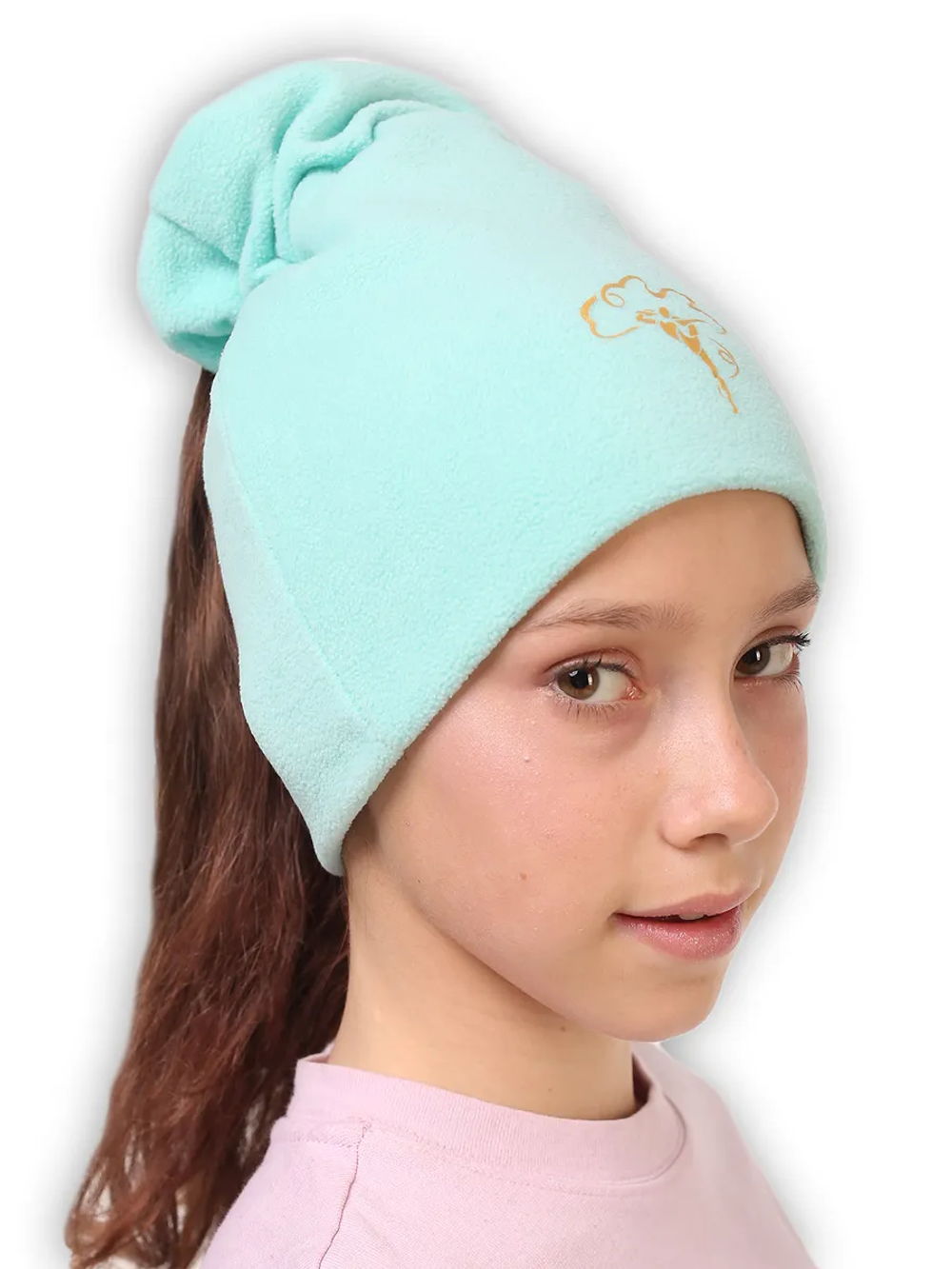 Шапка флисовая с отверстием для кички Николь